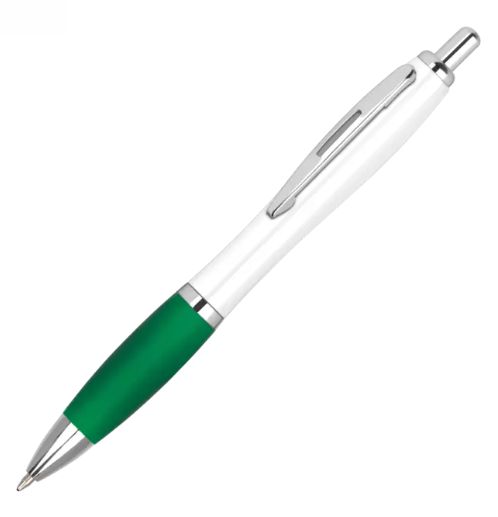 Green Branded Pen 2 Two Tone Curvy Printed Pen – Green, 1 Colour Print