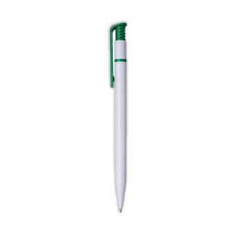 Green White Printed Pen 2 Tiesta Classic Printed Pen – White/Green, 1 Colour Print