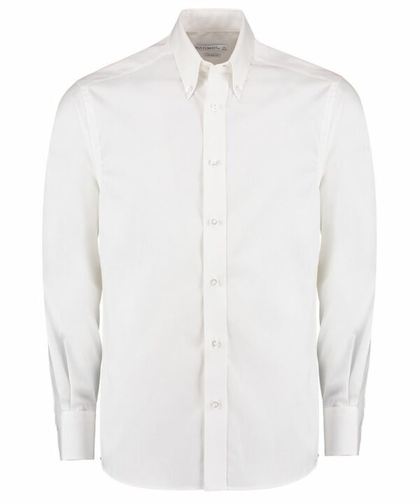 Kk188 White Ft Premium Oxford shirt long-sleeved (tailored fit) – White* White, 13.5
