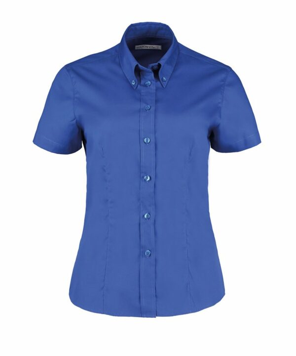 Kk701 Royal Ft Women’s corporate Oxford blouse short-sleeved (tailored fit) – Royal* Blue, 10