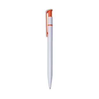 Orange White Printed Pen 2 Tiesta Classic Printed Pen – White/Orange, 1 Colour Print