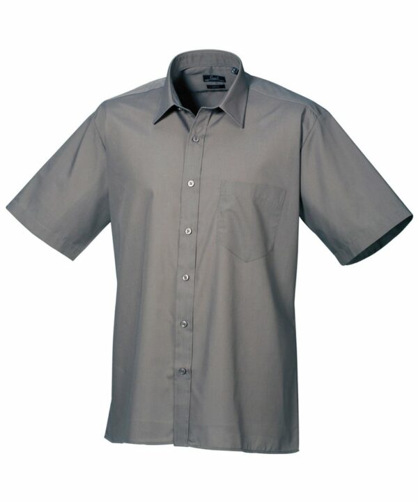 Pr202 Darkgrey Ft Short sleeve poplin shirt – Dark Grey Grey, 14.5