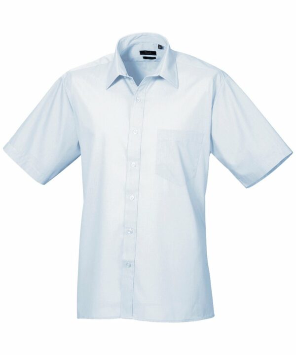 Pr202 Lightblue Ft Short sleeve poplin shirt – Light Blue Blue, 14.5