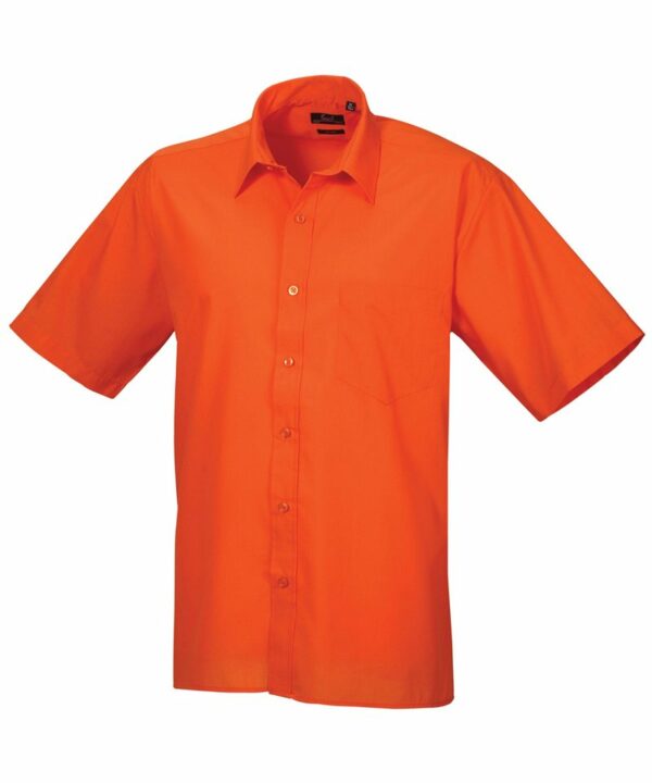 Pr202 Orange Ft Short sleeve poplin shirt – Orange Orange, 14.5