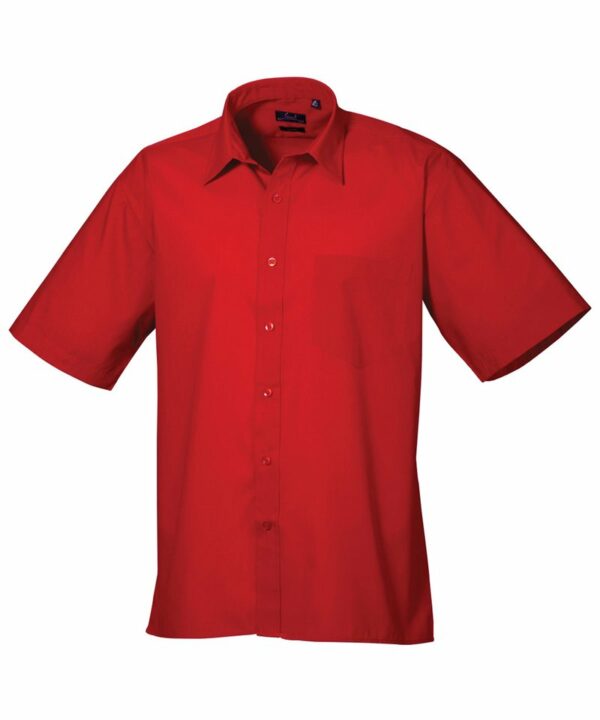 Pr202 Red Ft Short sleeve poplin shirt – Red* Red, 14.5