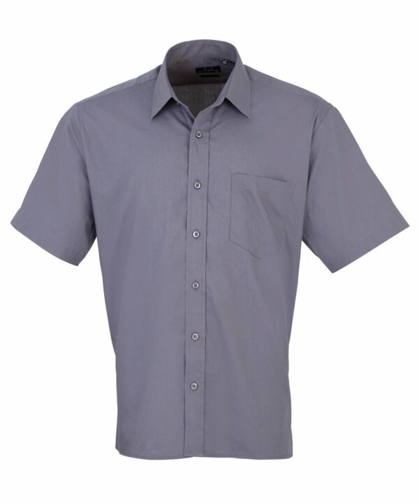 Pr202 Steel Ft Short sleeve poplin shirt – Steel* Grey, 14.5