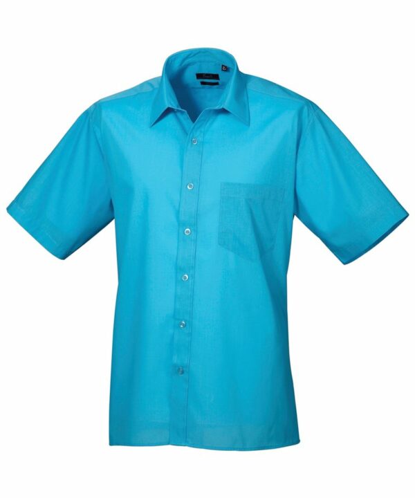 Pr202 Turquoise Ft Short sleeve poplin shirt – Turquoise* Blue, 14.5