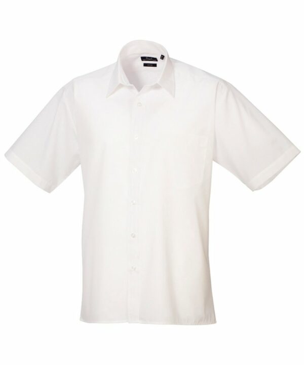 Pr202 White Ft Short sleeve poplin shirt – White* White, 14.5