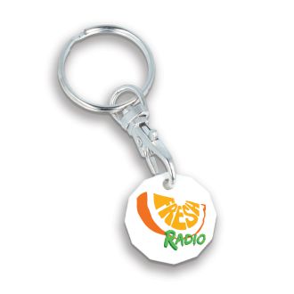 Printed Trolley Tokens 2 Plastic Trolly Coin Keyring