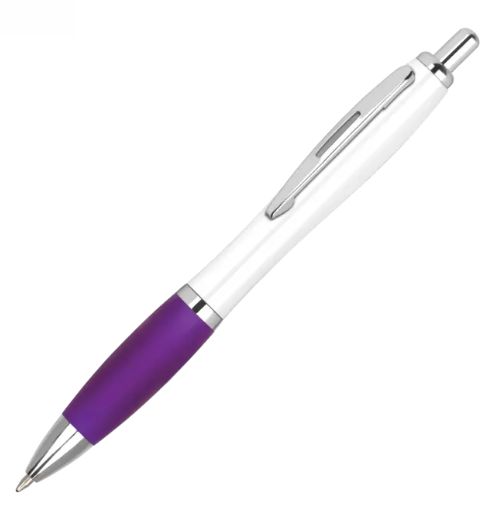 Purple Branded Pen 2 Two Tone Curvy Printed Pen – Purple, 1 Colour Print