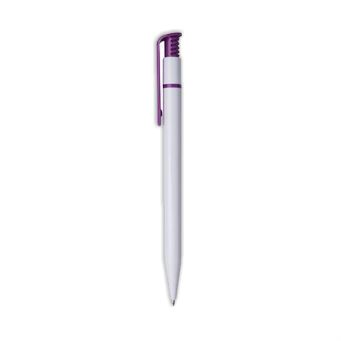 Purple White Printed Pen 3 Tiesta Classic Printed Pen – White/Purple, 2 Colour Print